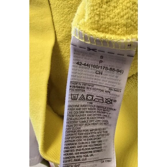 Gap Womens Sweatshirt Size Small Yellow California - Picture 5 of 6